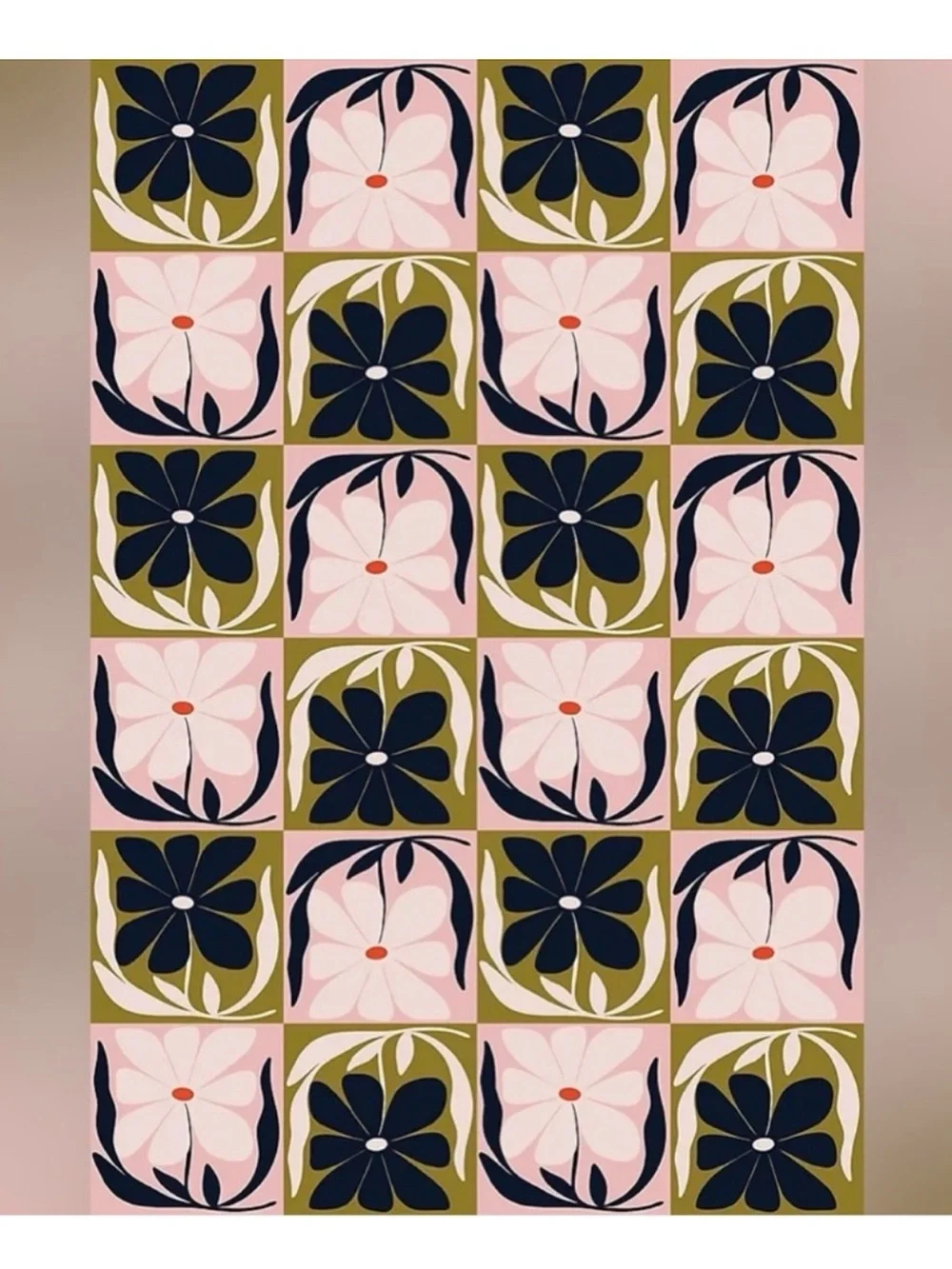Anthropologie x Wallshoppe Floral Chic Geometric Wallpaper